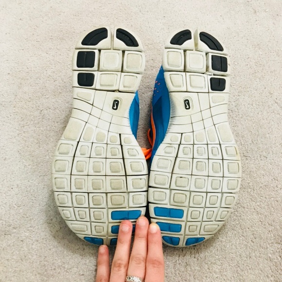 Nike Free 5.0 blue and orange - Picture 4 of 4